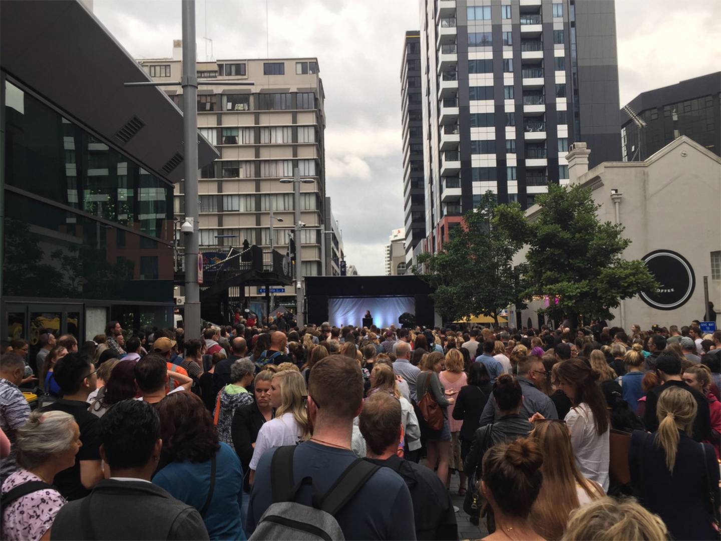 A large crowd turned out for the Auckland vigil. Photo: NZ Herald