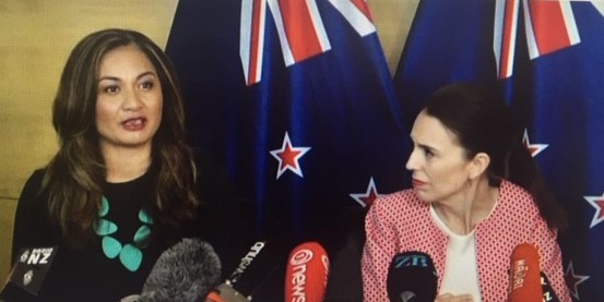 Green co-leader Marama Davidson and Labour leader Jacinda Ardern. Image: NZ Herald 