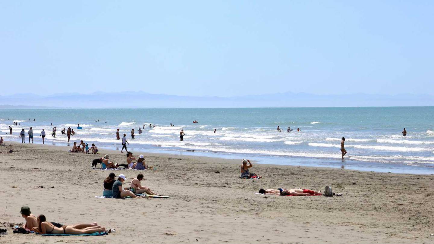 Sumner Beach in Christchurch on Tuesday. Photo: George Heard