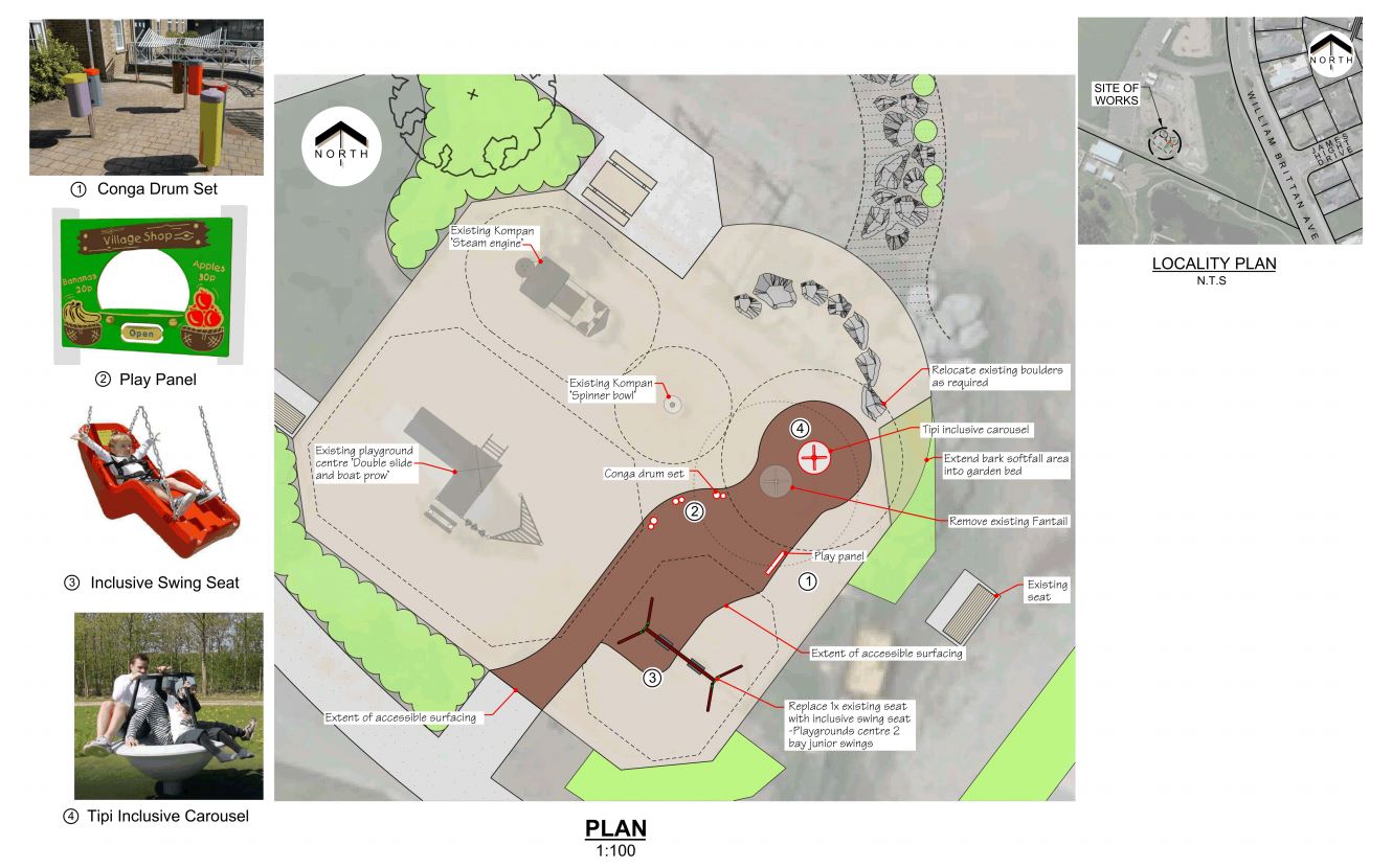 Designs for the new play facility. Image: Christchurch City Council / Supplied