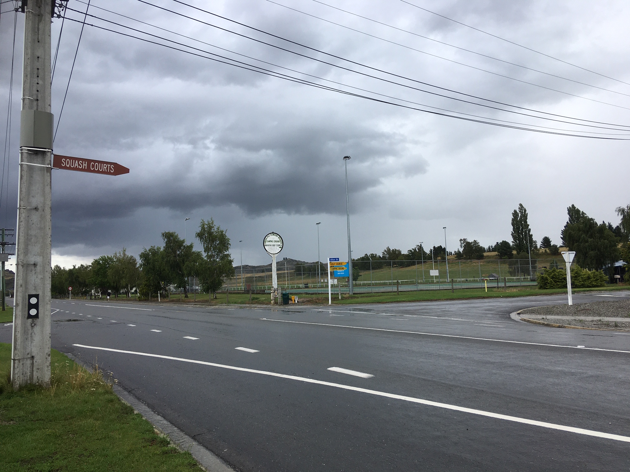 Heavy skies in Omakau on Thursday afternoon. Photo: Alexia Johnston