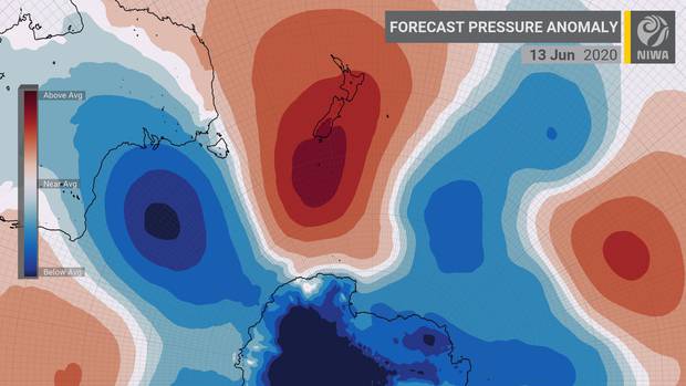 A vast swathe of atmospheric high pressure is forecast to roll over New Zealand this weekend....