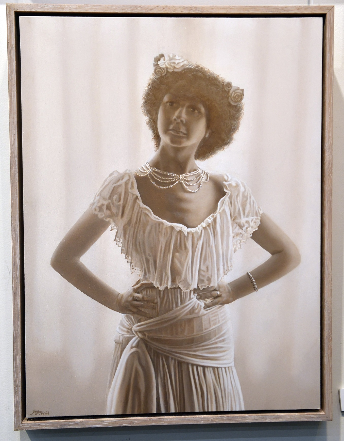 Wellington artist Alec MacDonald’s winning painting, The Pearl Necklace. Photo: Stephen Jaquiery