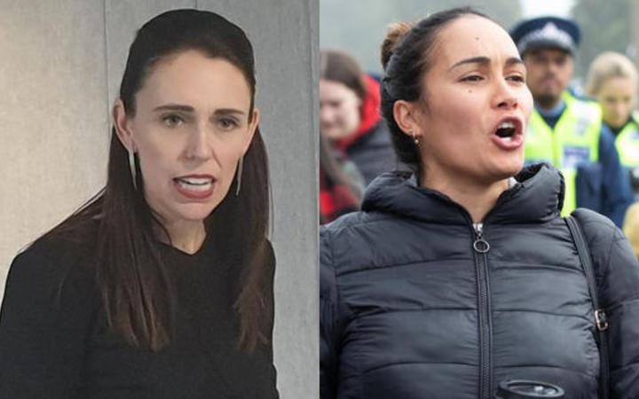 Pania Newton (right) wants Prime Minister Jacinda Ardern to understand why the land means so much...