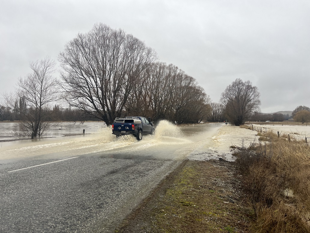 Flooding at Galloway near Alexandra yesterday. Photo: Shannon Thomson