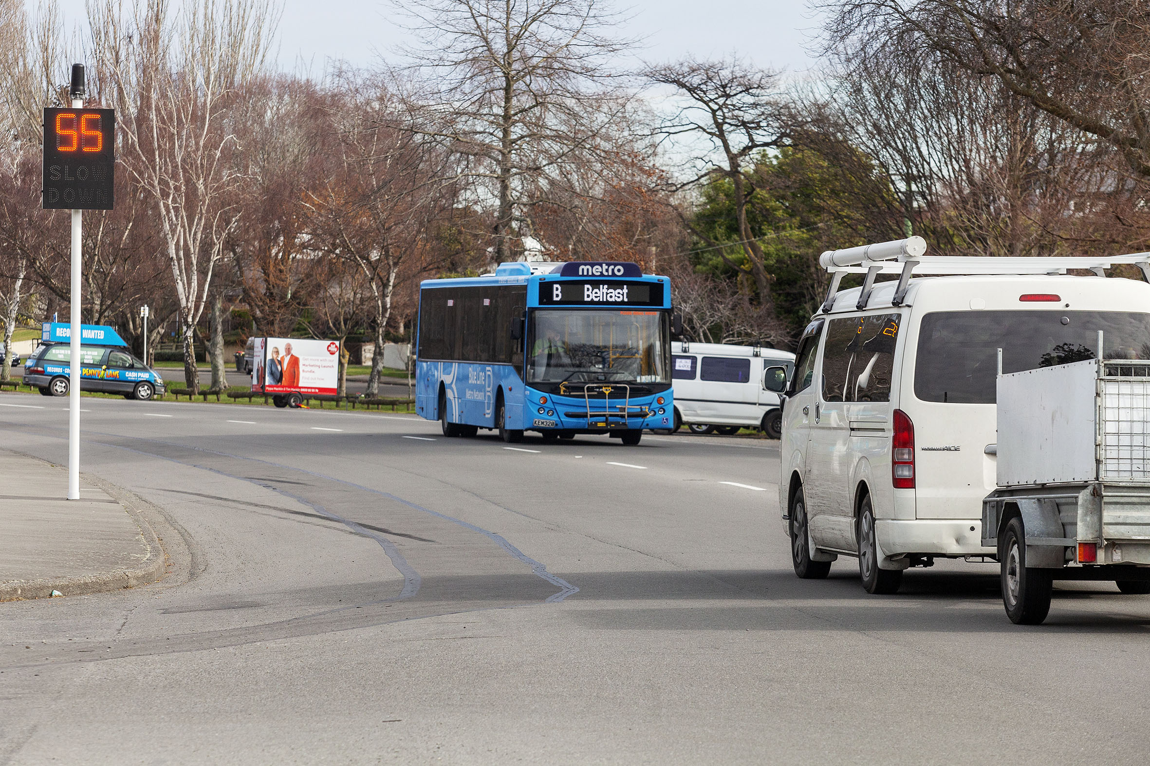 A trial programme to install electronic Speed Indicator Devices across the city like this one on...