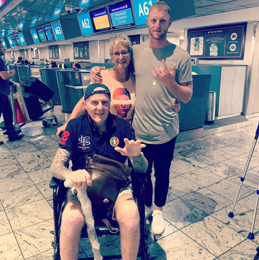 Ged and Deborah Stokes with son Ben Stokes. Photo: Ben Stokes / Instagram