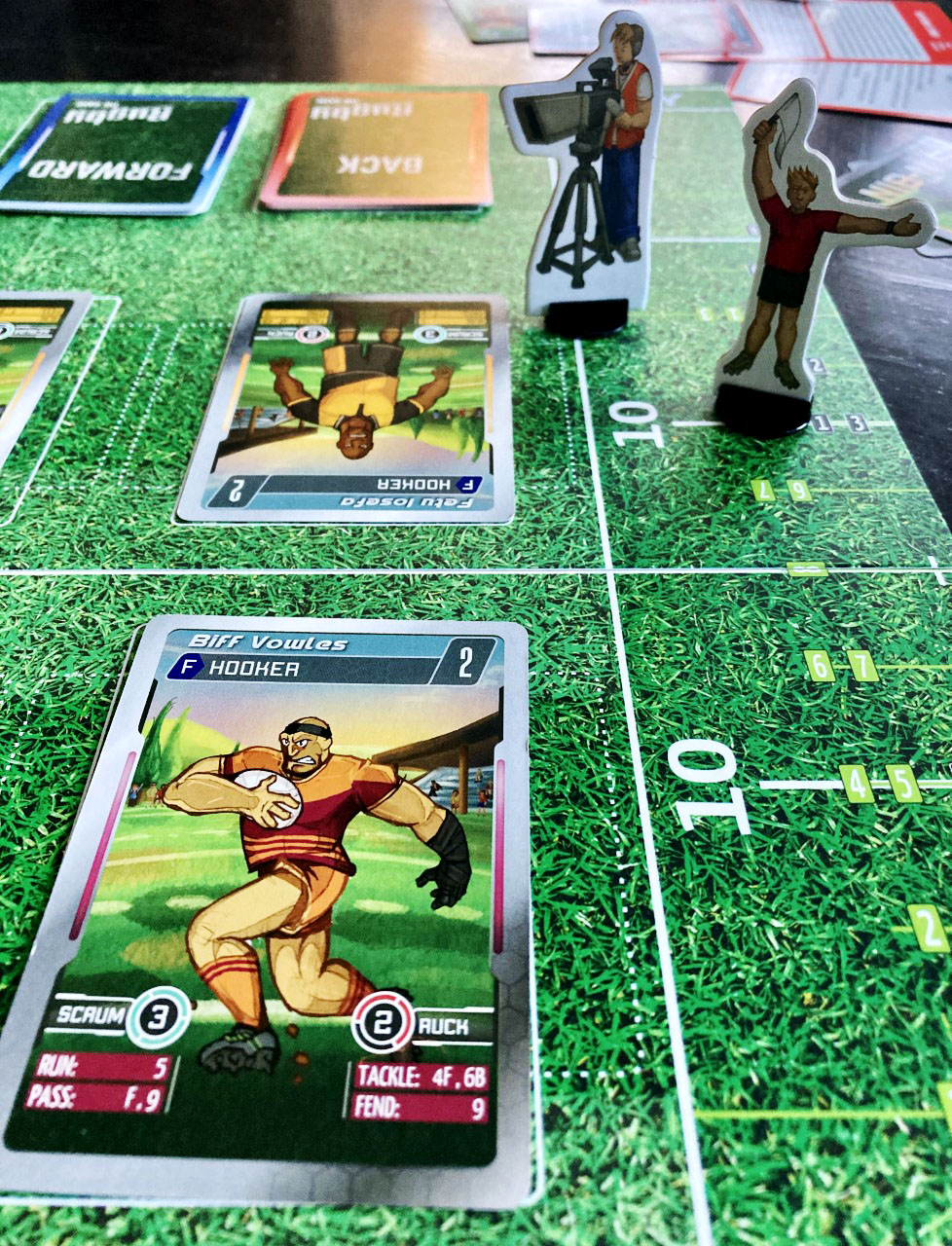 The new table top rugby game created by Christchurch rugby fan Zane Thompson. Photo: Chris Barclay