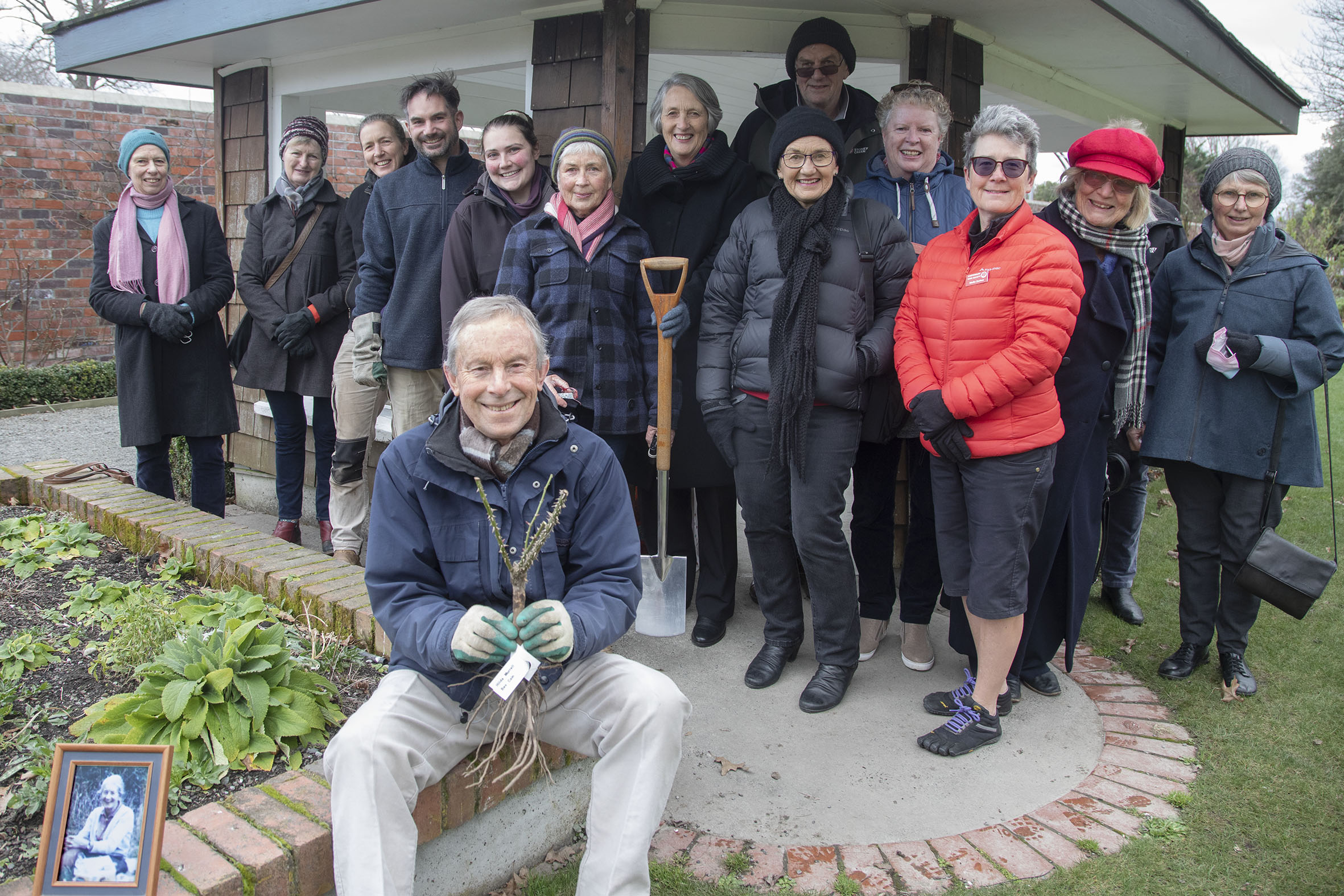 Rob Green with the Hilda rose bush. Photo: Star News