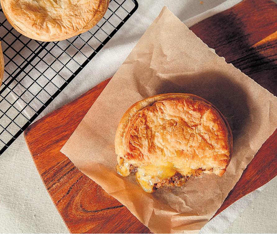 A steak and cheese pie from PJ’S Pies Hanmer Springs. PHOTO: SUPPLIED
