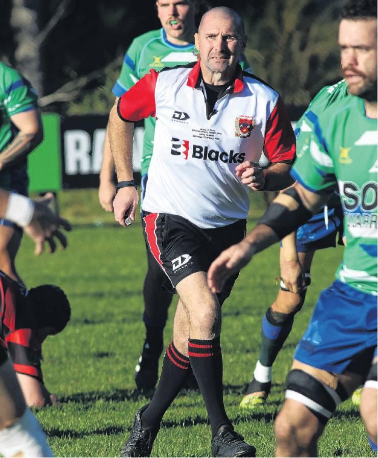 Jared Le Gros refereeing his 100th premier rugby match at Loburn last Saturday during an Ashley v...