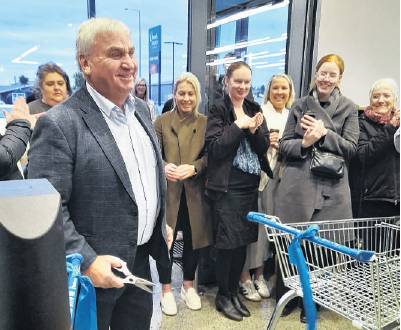 The store was officially opened by Greg Carr, of Carrfields. PHOTO: JANN THOMPSON
