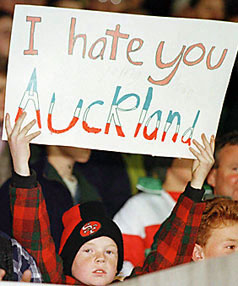 John McCombe's infamous photo of eight-year-old Canterbury rugby fan Dean Anderson. Photo: John...