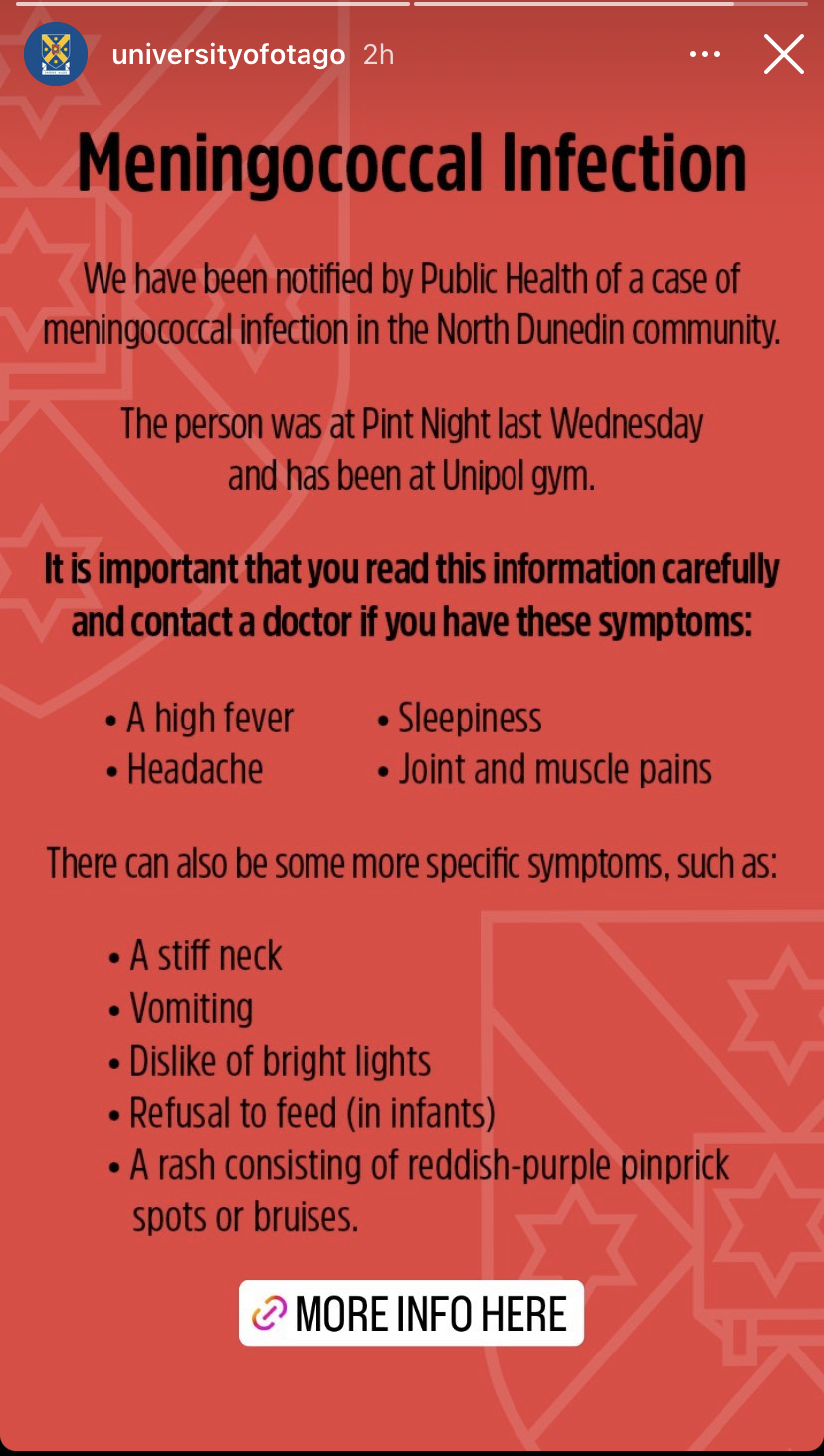 Meningococcal case in North Dunedin Otago Daily Times Online News