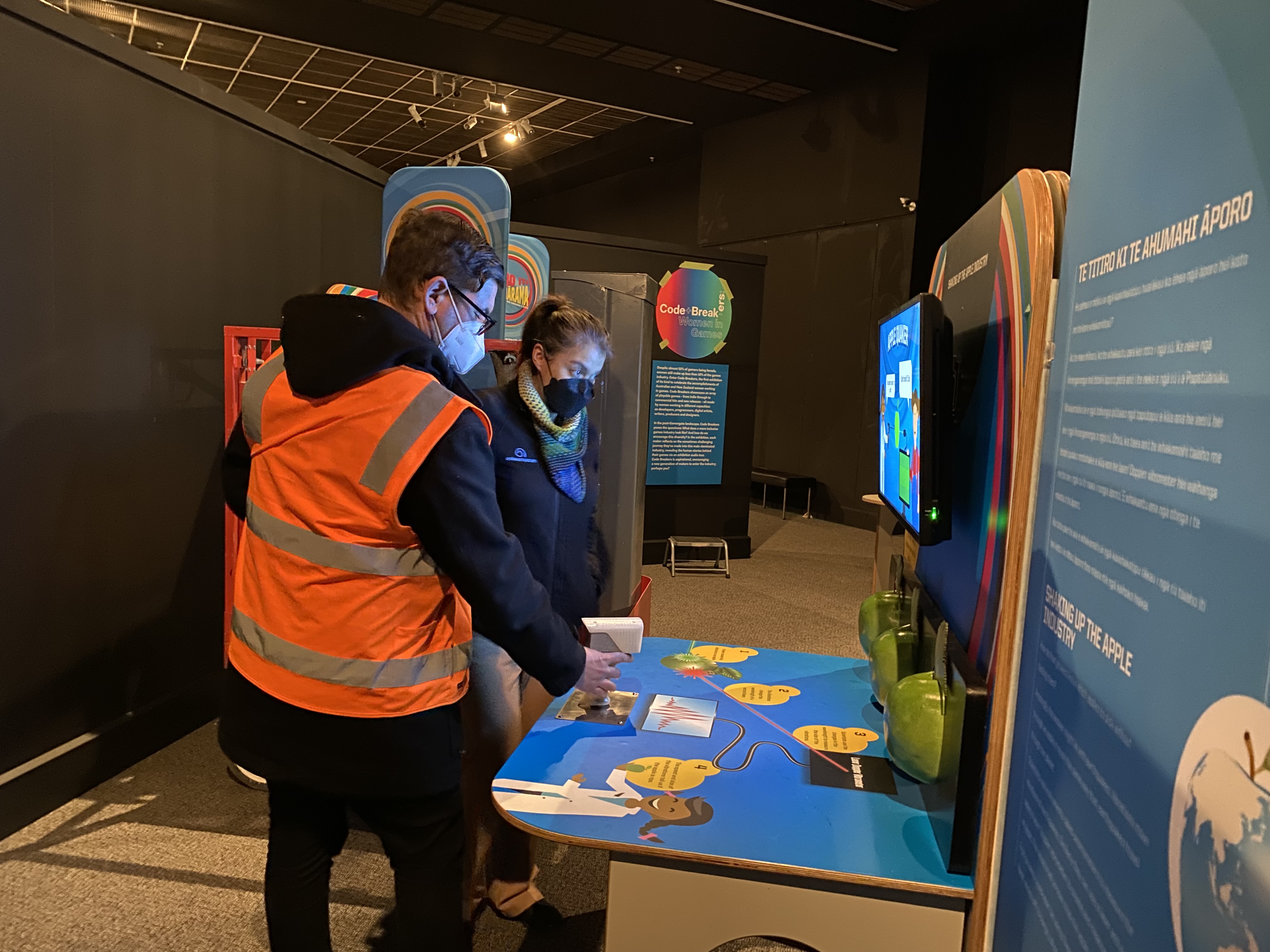 Games to delight . . . Staff members at Tuhura Otago Museum get ready for the free exhibition ...