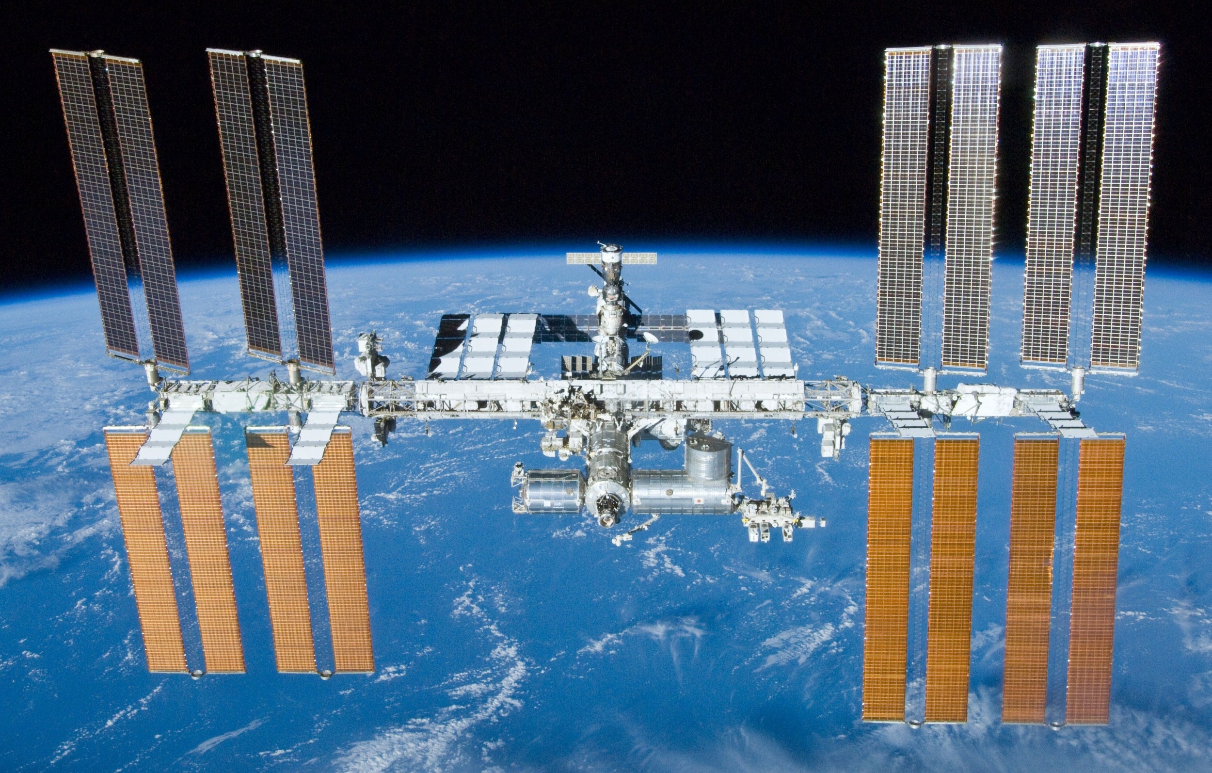 The International Space Station floating above Earth. Photo: Wikipedia 