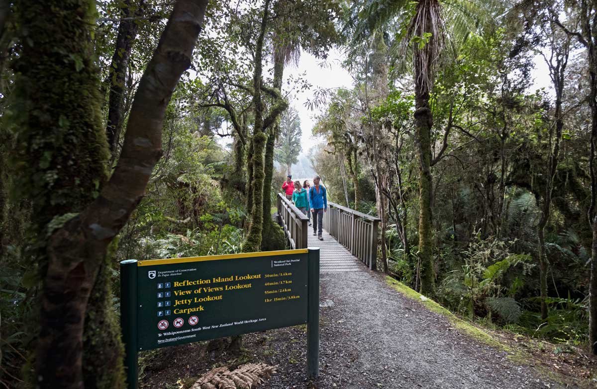 Walks, including around Lake Matheson, were earmarked for upgrades. Photo: DOC