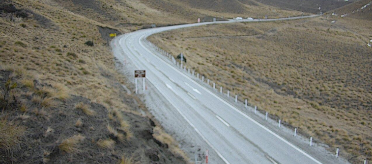 An icy Lindis Pass on Tuesday afternoon. Photo: NZTA