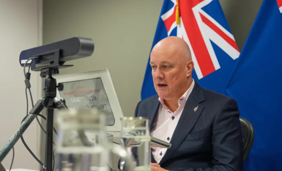 Christopher Luxon on the call. Photo: Supplied / Christopher Luxon via X