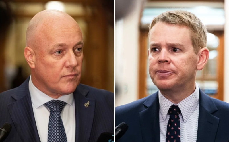 Both Prime Minister Christopher Luxon (L) and Labour leader Chris Hipkins took hits in the...