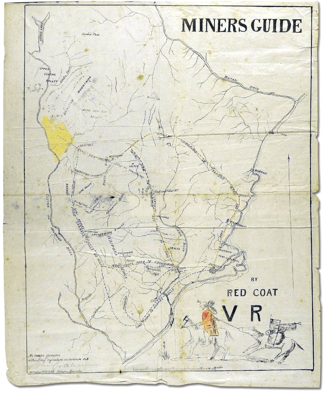 The Way to the Gold! Red Coat’s map of 1862.
