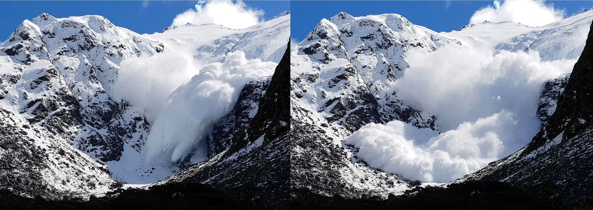 The McPherson avalanche path, near State Highway 94 (Milford Rd) in Fiordland National Park....