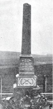 An Otago Witness photo shows the Glenomaru memorial, includ­ing the broken top, when it was...