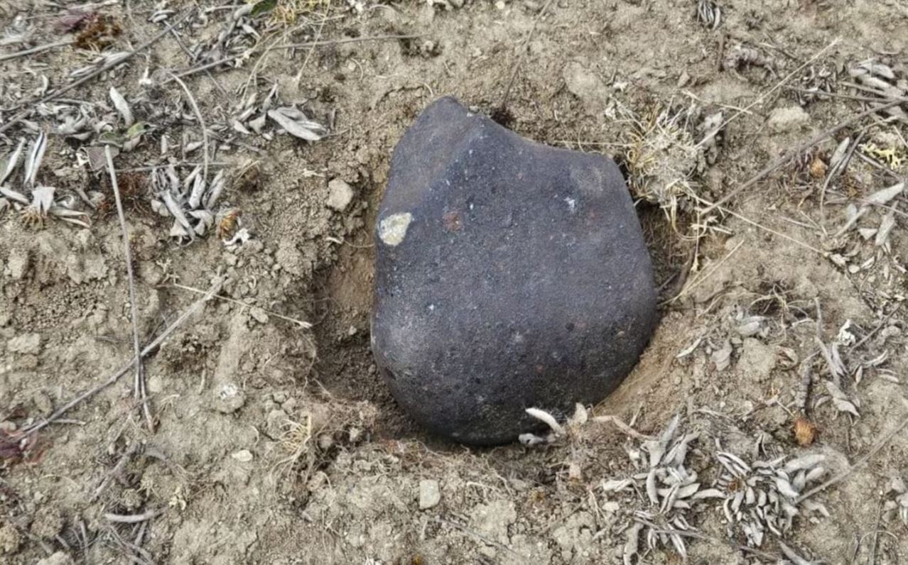 The meteorite found in the South Island's Mackenzie Country last week. Photo: Fireballs Aotearoa