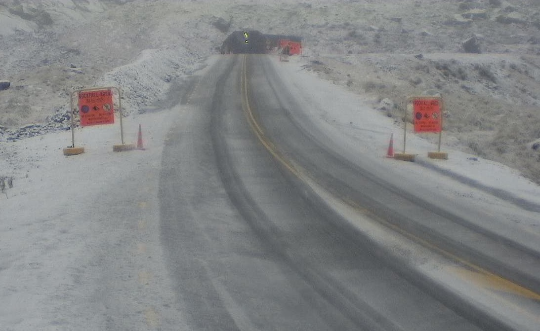 Milford Road (SH94) closed at 4.30pm on Monday. Photo: NZTA Milford Road 