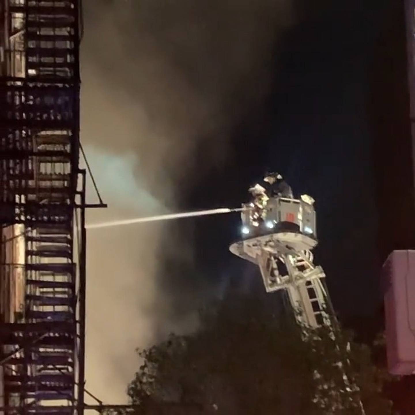 The New York Fire Department battled the blaze. Photo / Instagram