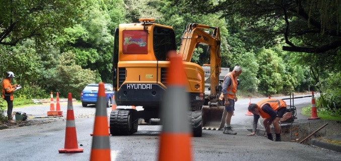 Roadworks are under way to improve the safety of Maori Rd. Photo: Stephen Jaquiery