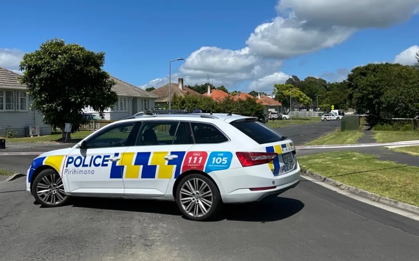 Police at the scene of the New Year's Day attack. Photo: RNZ