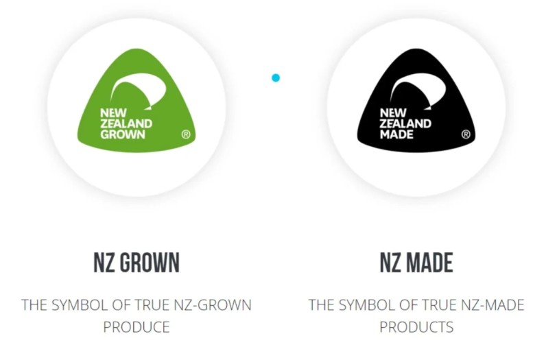 Two of the Buy NZ Made logos. Image: Buy NZ Made
