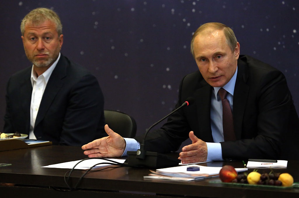 Billionaire and businessman Roman Abramovich (left) with President Vladimir Putin. Photo: Getty...