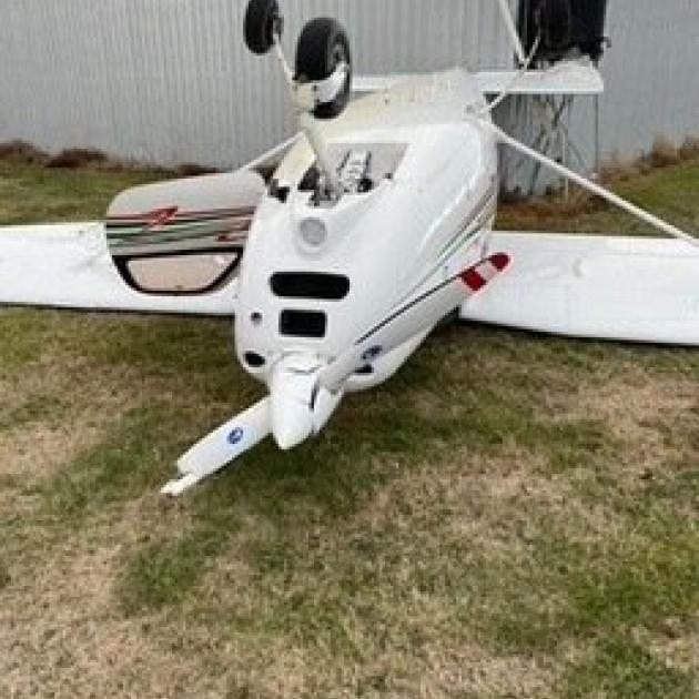 A New Zealand Airline Academy plane that was destroyed at the Oamaru Airport after a severe...