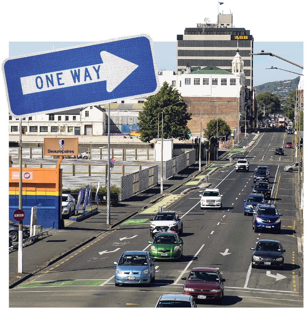 One-way should stay in Cumberland St, central Dunedin, the NZ Transport Agency says. PHOTO: GERARD O’BRIEN