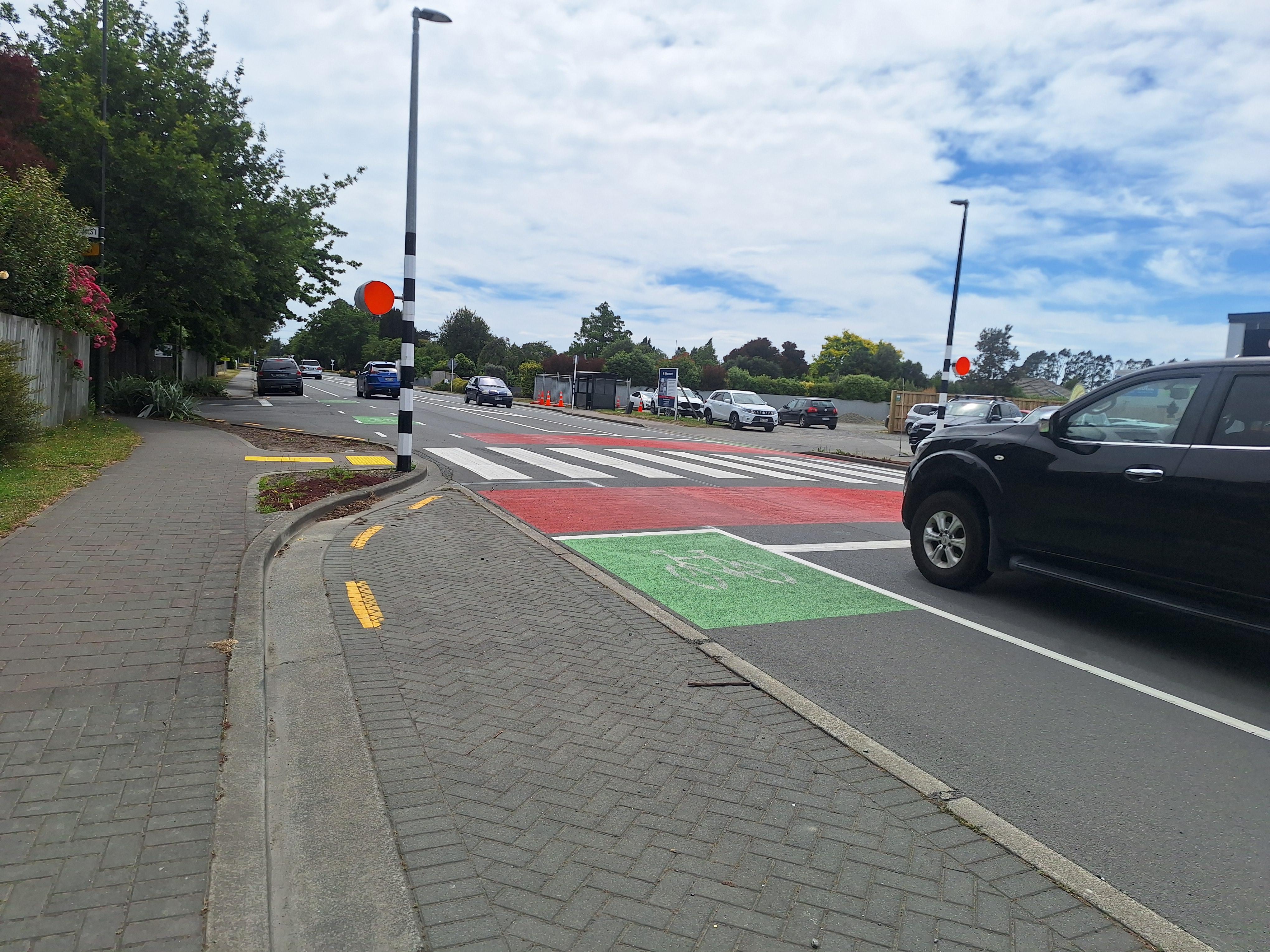 The sign is about 50m from a busy pedestrian crossing. Photo: Supplied