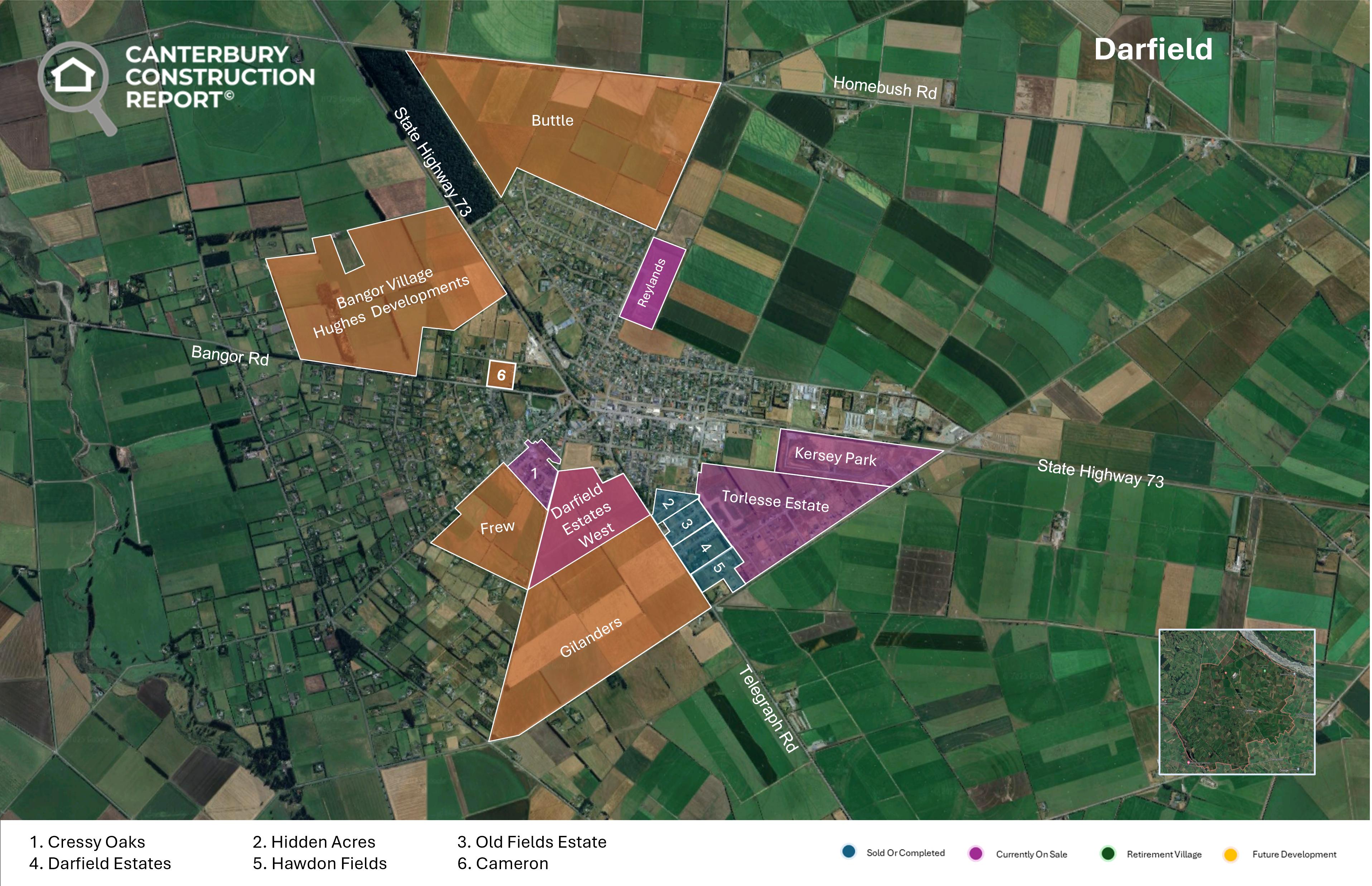 New residential subdivisions in Darfield could add about 2000 homes over the next 10-15 years....