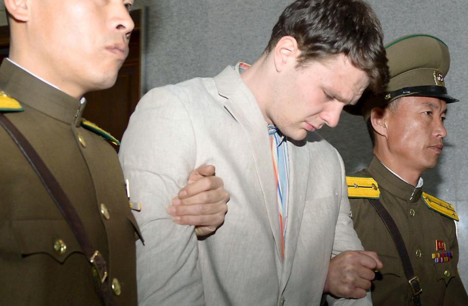 Otto Warmbier was detained in North Korea in January 2016. Photo: Reuters 