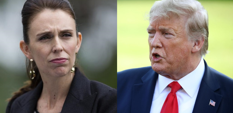 Jacinda Ardern and Donald Trump. Photo: Getty Images