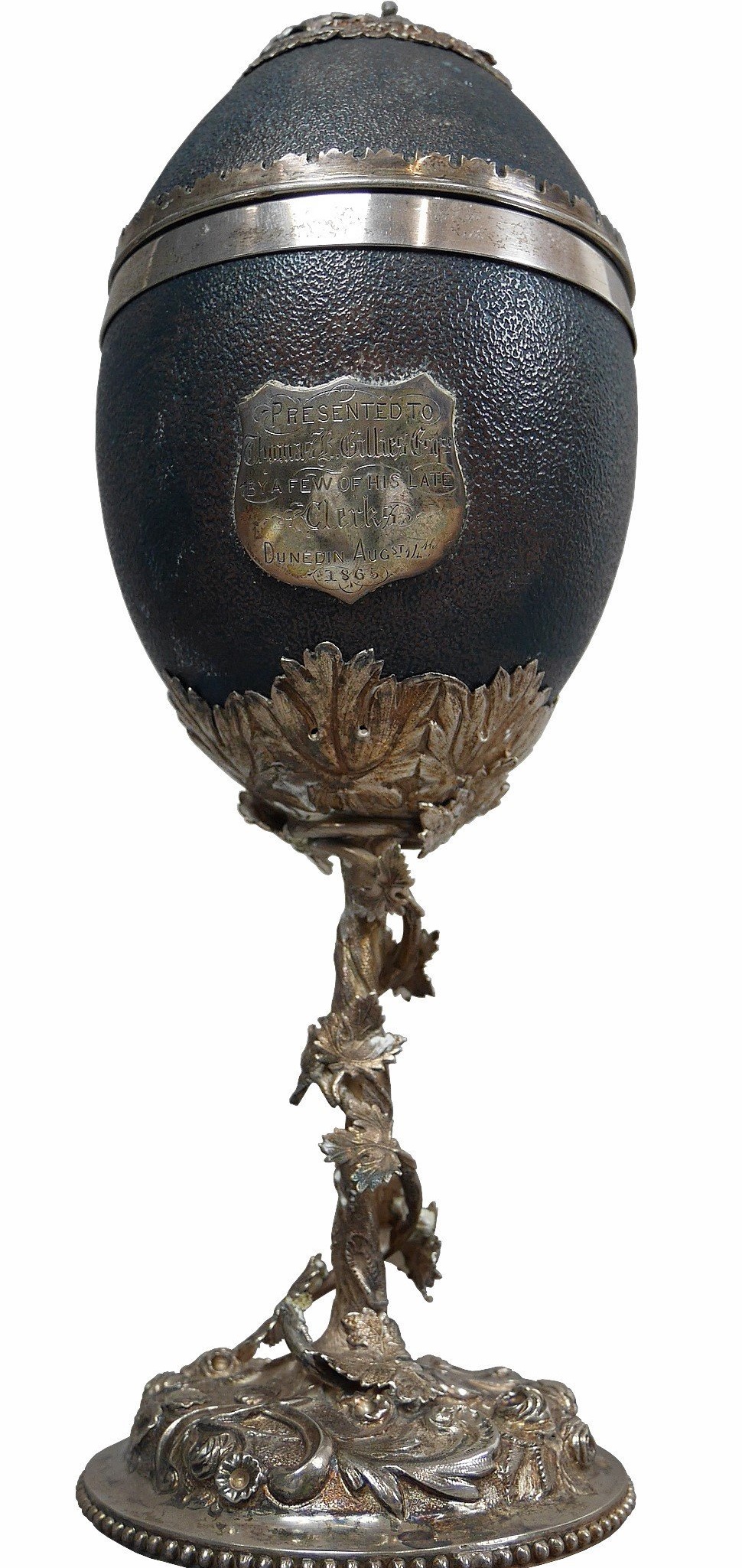 Thomas Bannatyne Gillies’ presentation egg is on display in the ‘‘Brought to light’’ exhibition...