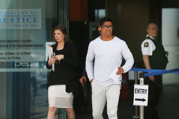 Pua Magasiva leaving North Shore District Court after pleading guilty to drink driving in...