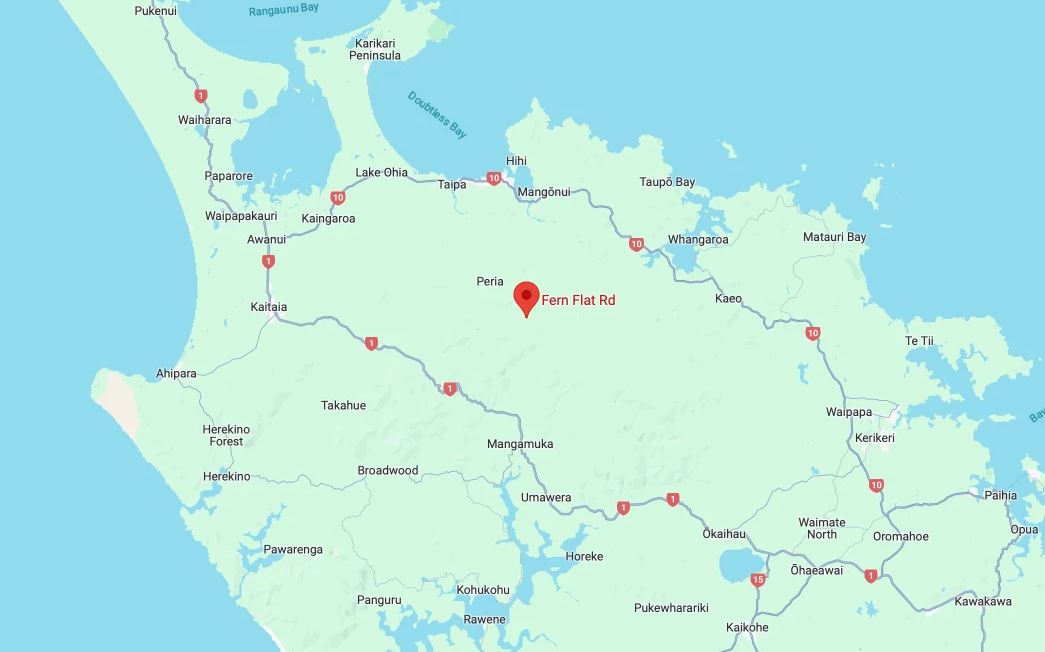 The accident occured near the small community of Peria. Photo: Google Maps/screenshot