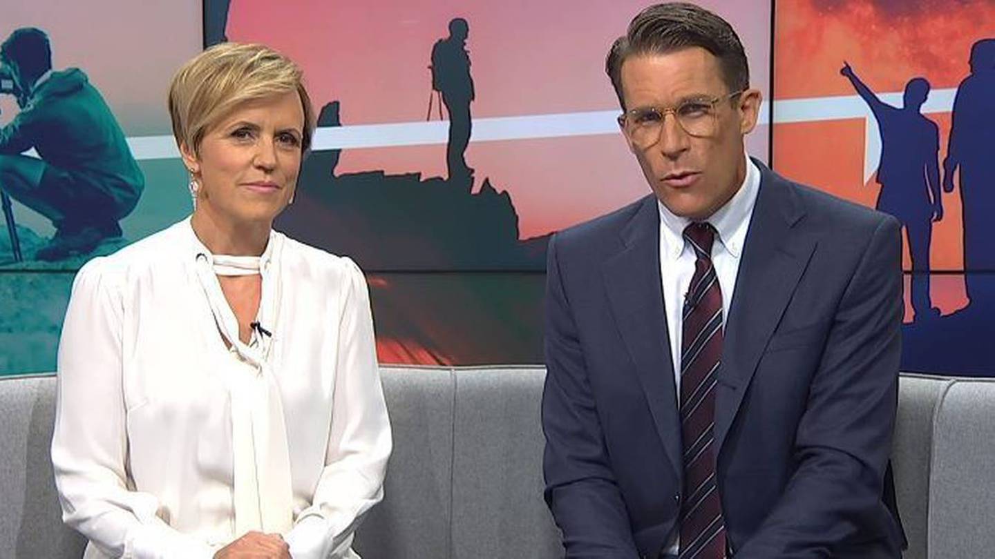 Hilary Barry and co-host Jeremy Wells on Seven Sharp last night. Photo: NZH