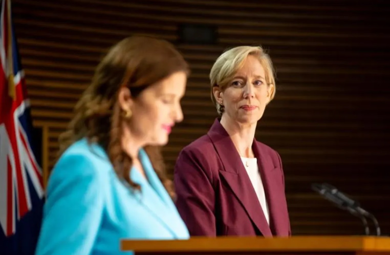 Finance Minister Nicola Willis and the new Reserve Bank governor Dr Anna Breman. Photo: RNZ /...