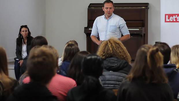 Labour's General Secretary Andrew Kirton talks at the Young Labour summer camp at Waitawheta near...