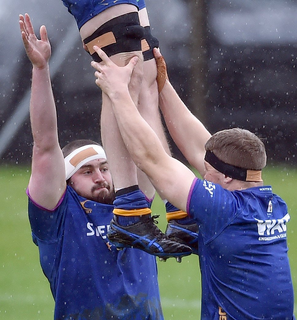 Otago's Rohan Wingham (left) and Will Stodart training at Logan Park earlier this week. PHOTO:...