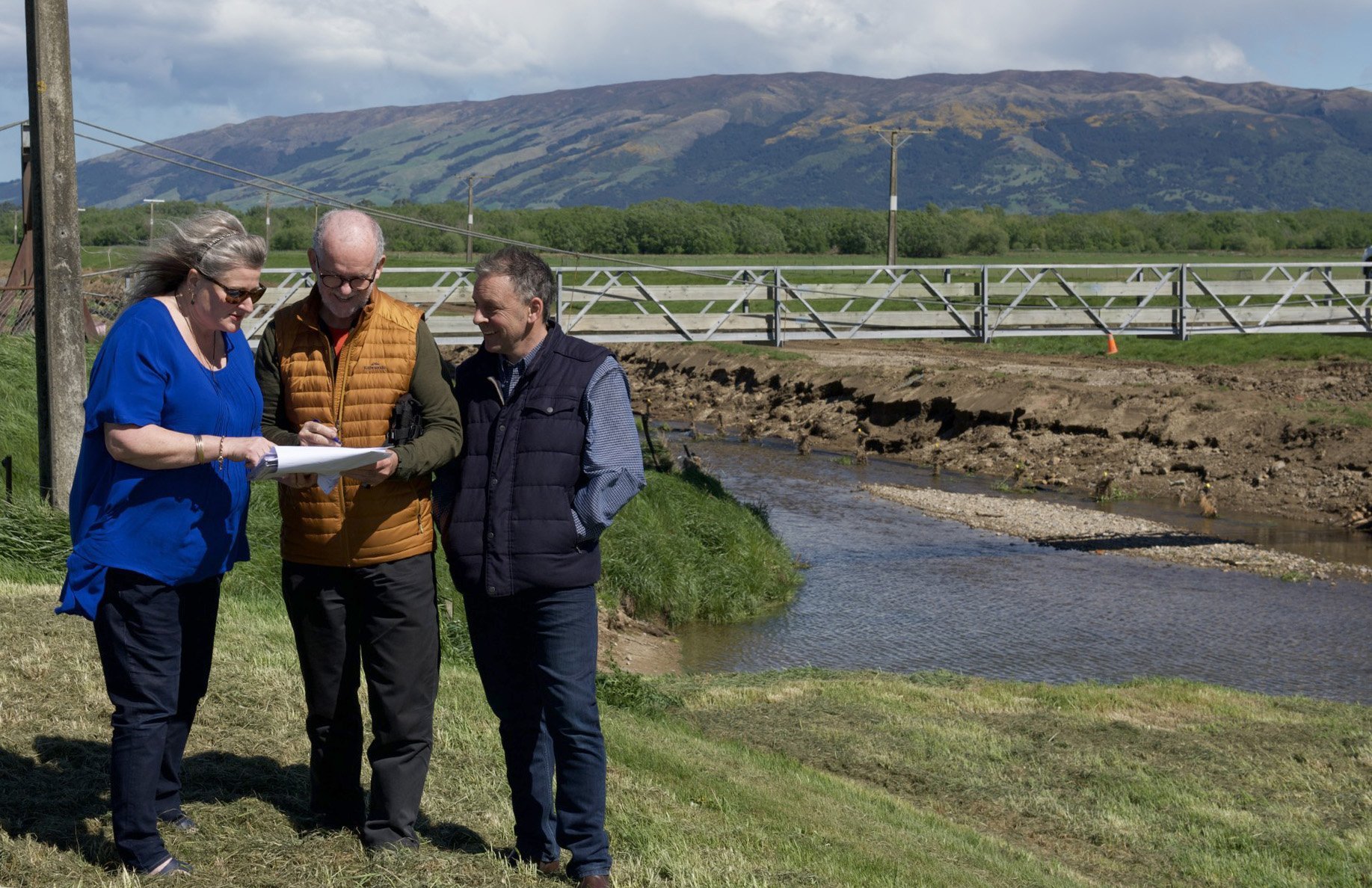 Dunedin City Council consents planner Karen Bain discusses the planned Taieri cycle trail with...