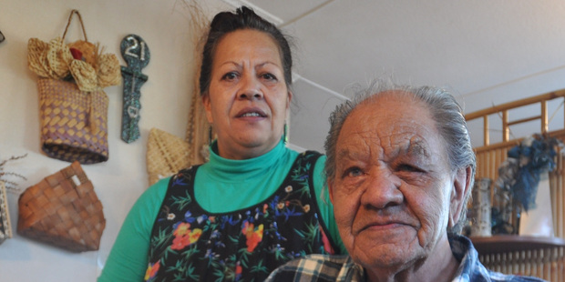 Colin Brown with daughter Taini Pakoti. Photo: NZ Herald 