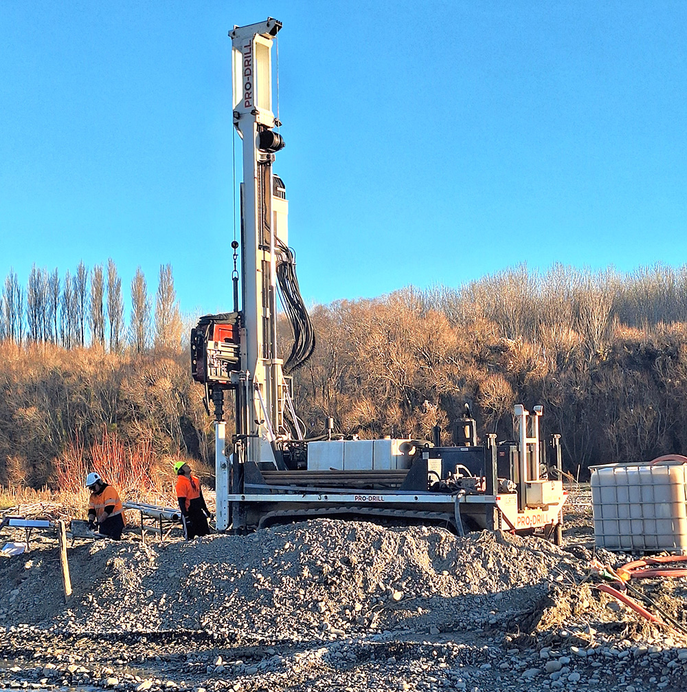 In June and July, NZTA drilled about 20 boreholes across the width of the river to see what the...
